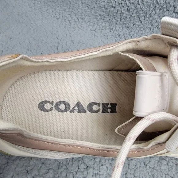 Coach Citysole Sue Runner Sneakers Womens 9B Beige Suede Athletic Low Top - Picture 9 of 11